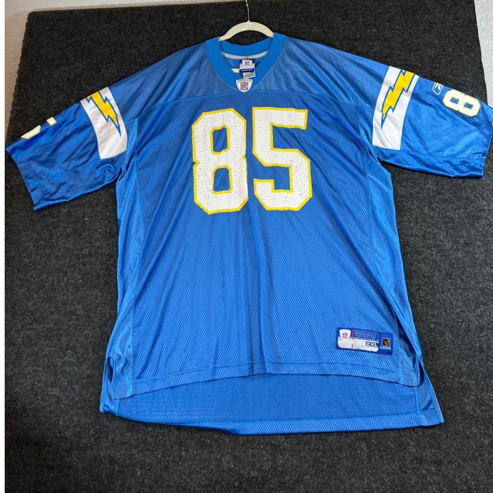 NFL San Diego Chargers Antonio Gates 85 Jersey Powder Blue Mens 2XL Reebok